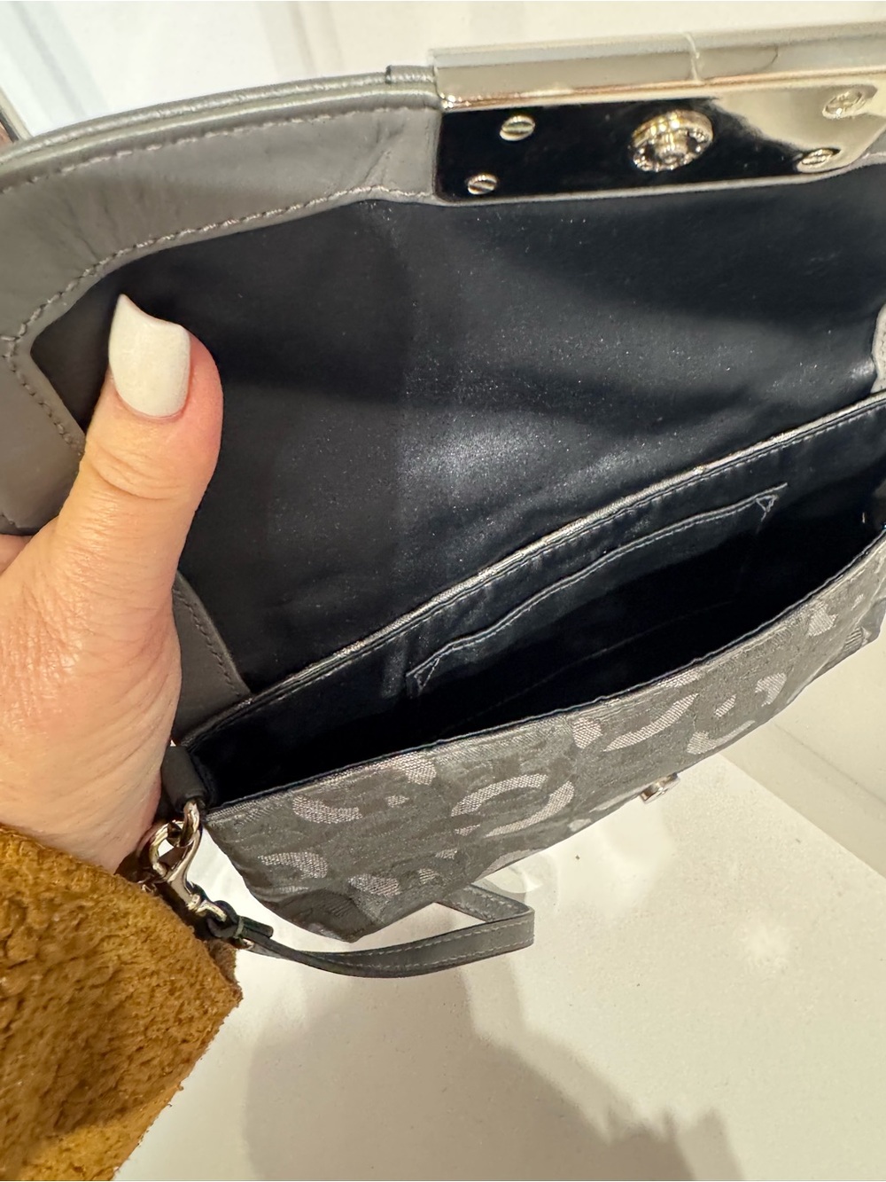Coach Kristen Gray Signature Wristlet Clutch - Picture 2 of 5